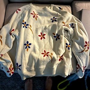 College sweatshirt floral